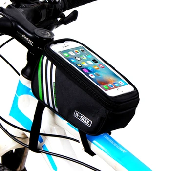 

Bicycle Bag Touch Screen Cycling Bike Front Frame Bag Waterproof Bicycle Bag Cell Phone Pocket 5.7 Inch Mountain Bike Accessorie