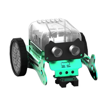 

DIY Neo Programming Scratch Intelligent Obstacle Avoidance Car Robot Kit Brain-Training Toy For Children Education Toy-Green Red