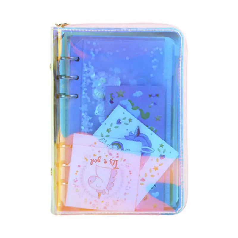 A6 Zip Bag Transparent Loose Leaf Binder Notebook Inner Core Cover Note Book Planner Office Stationery Supply A6 Zip Bag Transparent Loose Leaf Binder Notebook Inner Core Cover Note Book Planner Office Stationery Supply