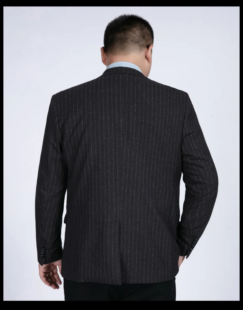 8XL 6XL полосатый блейзер Мужской приталенный Блейзер тонкий Masculino бизнес повседневный мужской Стильный Блейзер сезон весна осень в горошек Полосатый блейзер