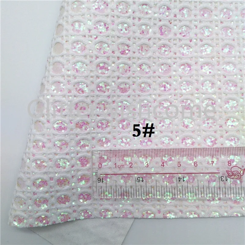 Glitterwishcome 30X134 см мини-рулон сетки блестящая ткань, Алмазные блестки кожа ткань листы, блеск винил для луков, GM445