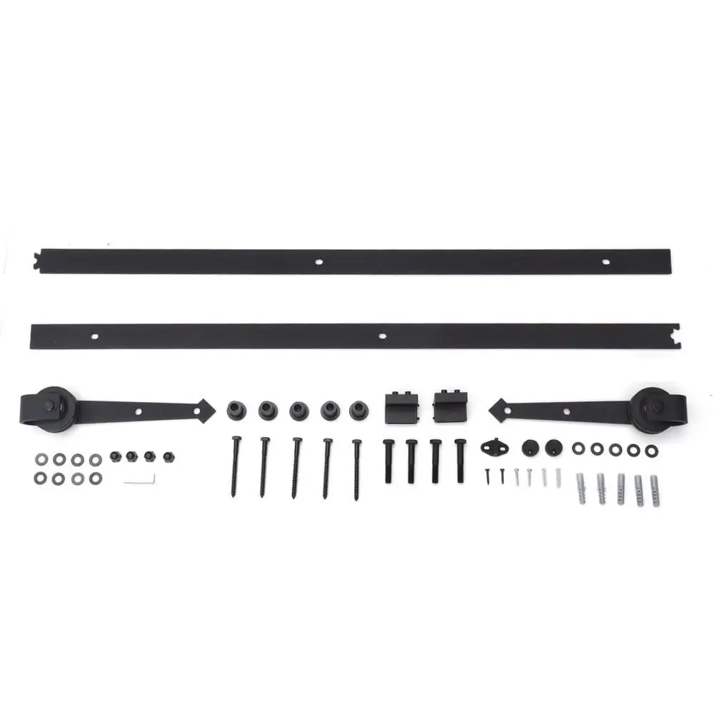 

1.83M Arrow Shape Home Door Roller Wood Door Sliding Track Classic Sliding Barn Door Hardware Building Supplies hot sale