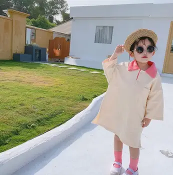 

2020 New Girls Patchwork Dress Fashion Cotton Spring Girls Dresses 1-7 Years PO349