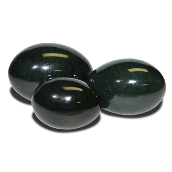 옥 Yoni Egg of 3pcs 여성용 연옥 옥 계란 Kegel 운동 골반 바닥 돌 옥 마사지