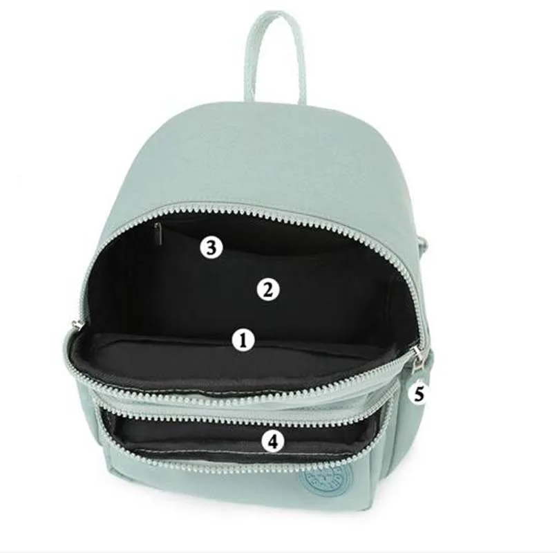 Hot Sale New Fashion High Quality Nylon Backpack Women's Casual Light Double Zipper Shoulder Bags School Bag Travel Bags 6
