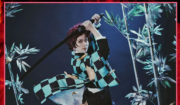 [В магазине] демон убийца Kimetsu no Yaiba Kamado Tanjiro Косплей Костюм Человек cos Униформа костюмы для Хэллоуина аниме одежда наряды