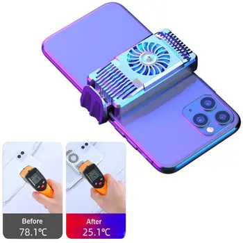 

Smart Mobile Phone Cooler USB Fan Lightweight Radiator Anti-Noise Handheld Heatsink Stand for PUBG Gaming with Clip
