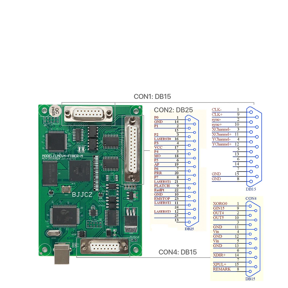 Original BJJCZ Laser Marking Machine Controller Fiber Laser Control Card V4 Ezcard for 1064nm Marking Machine IPG Raycus