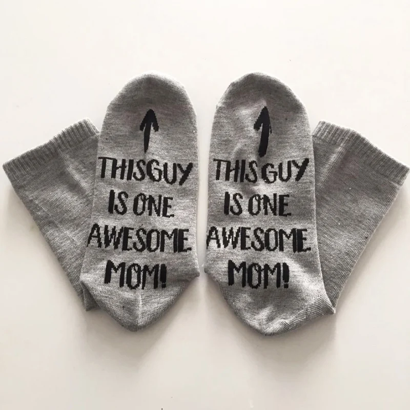 Хлопковые носки с буквами классная мама папа носки Веселые Игровые Носки подарок матери носки новинка сумасшедшие печатные носки