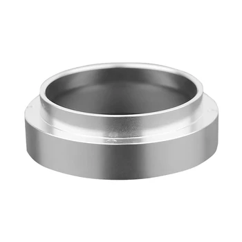 

58mm Stainless Steel ligent Dosing Ring Brewing Bowl Coffee Powder for Espresso Barista Funnel (Silver)