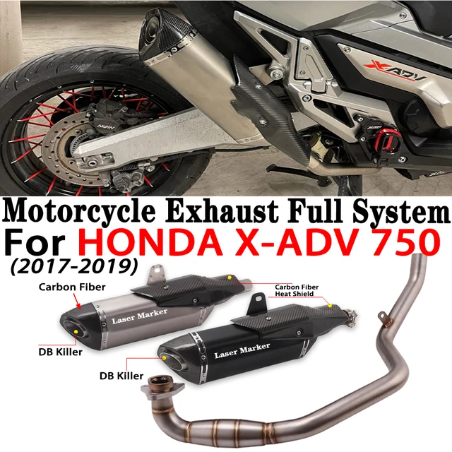 Slip On Motorcycle Exhaust Pipe Muffler Escape Modified Tube Header Front Link Pipe For Honda X-ADV 750 X ADV750 ADV Full System