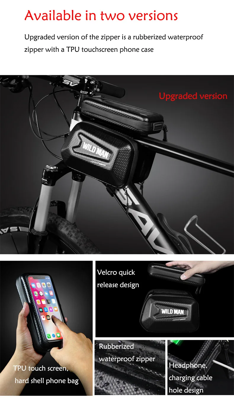 Сумка для горного велосипеда Mtb, водонепроницаемая, непромокаемая, 16*0,9*0,9 см, для телефона, с сенсорным экраном, посылка, для велосипеда, верхняя труба, сумка, аксессуары для велоспорта