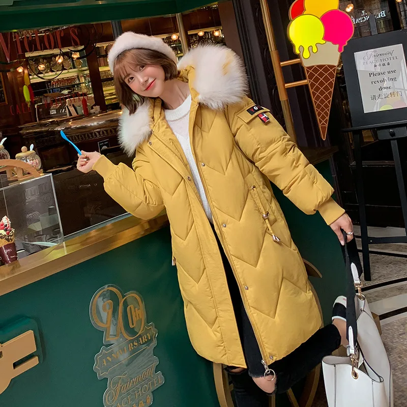 

Off Season 2019 Winter New Style Mid-length Large Size Korean-style Loose-Fit down Jacket Cotton-padded Clothes Women's Thick Co
