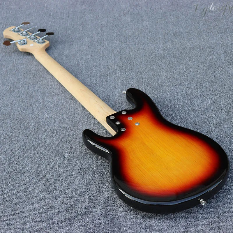 Электрогитара sunburst color 5 струн бас гитара с высоким блеском полностью из красного