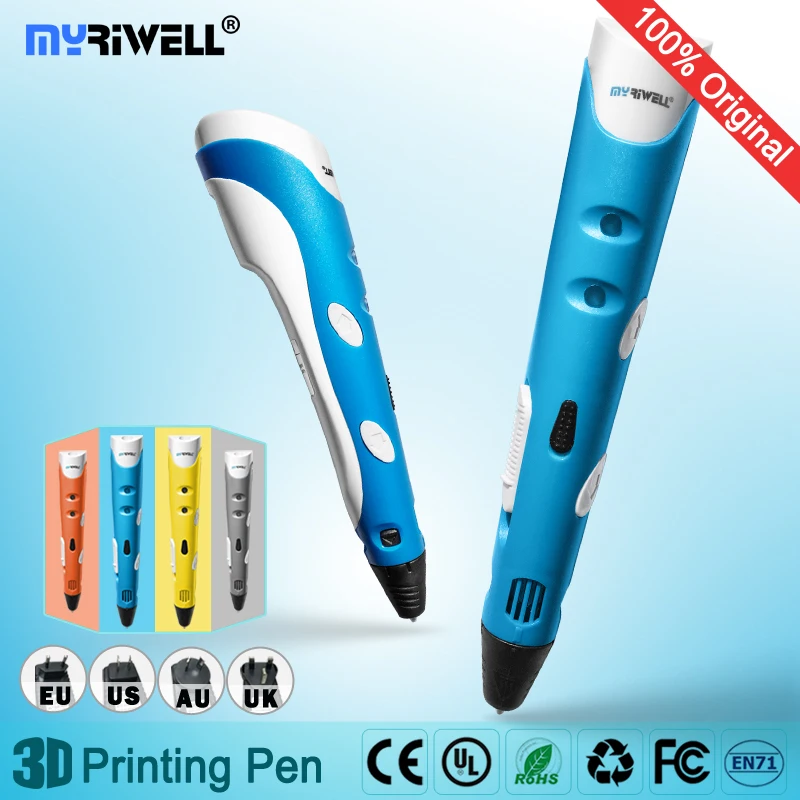

New 1st Generation DIY 3D Printer Pen for Children AU / USA / UK / EU Plug with PLA Wire 1.75mm Free Shipping
