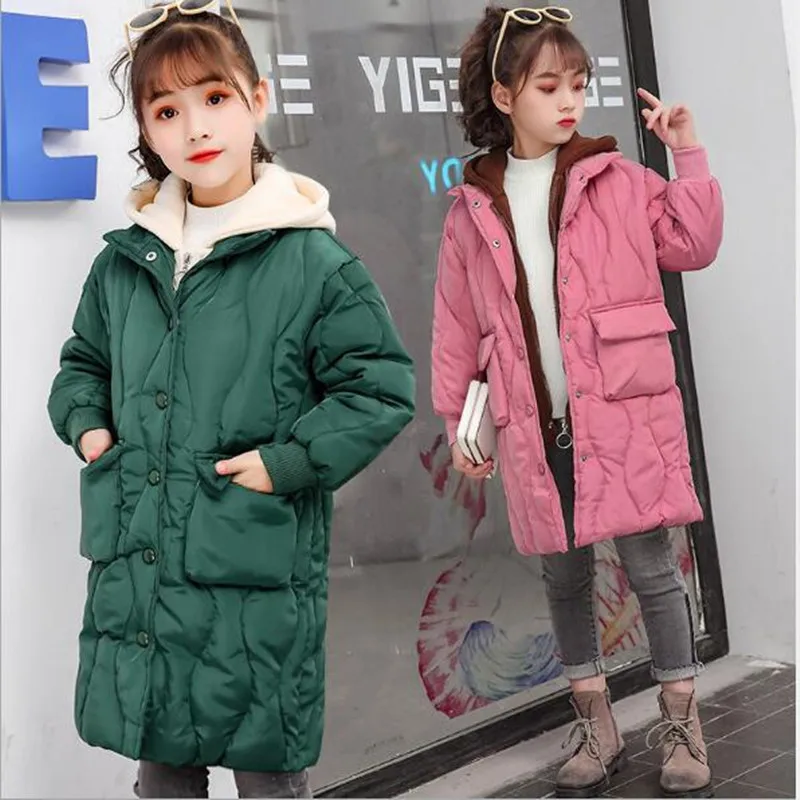  New Children's Clothing Winter Jacket for Girls Kid Winter Thick Hooded Outwear Baby School Outdoor