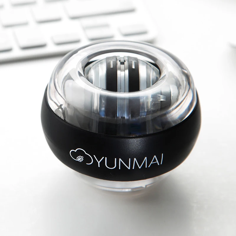 Black Xiaomi YunMai шар для разминки запястий светодиодный Gyroball Essential Spinner Гироскопический тренажер для предплечья гироскопа мяч - Цвет: Black