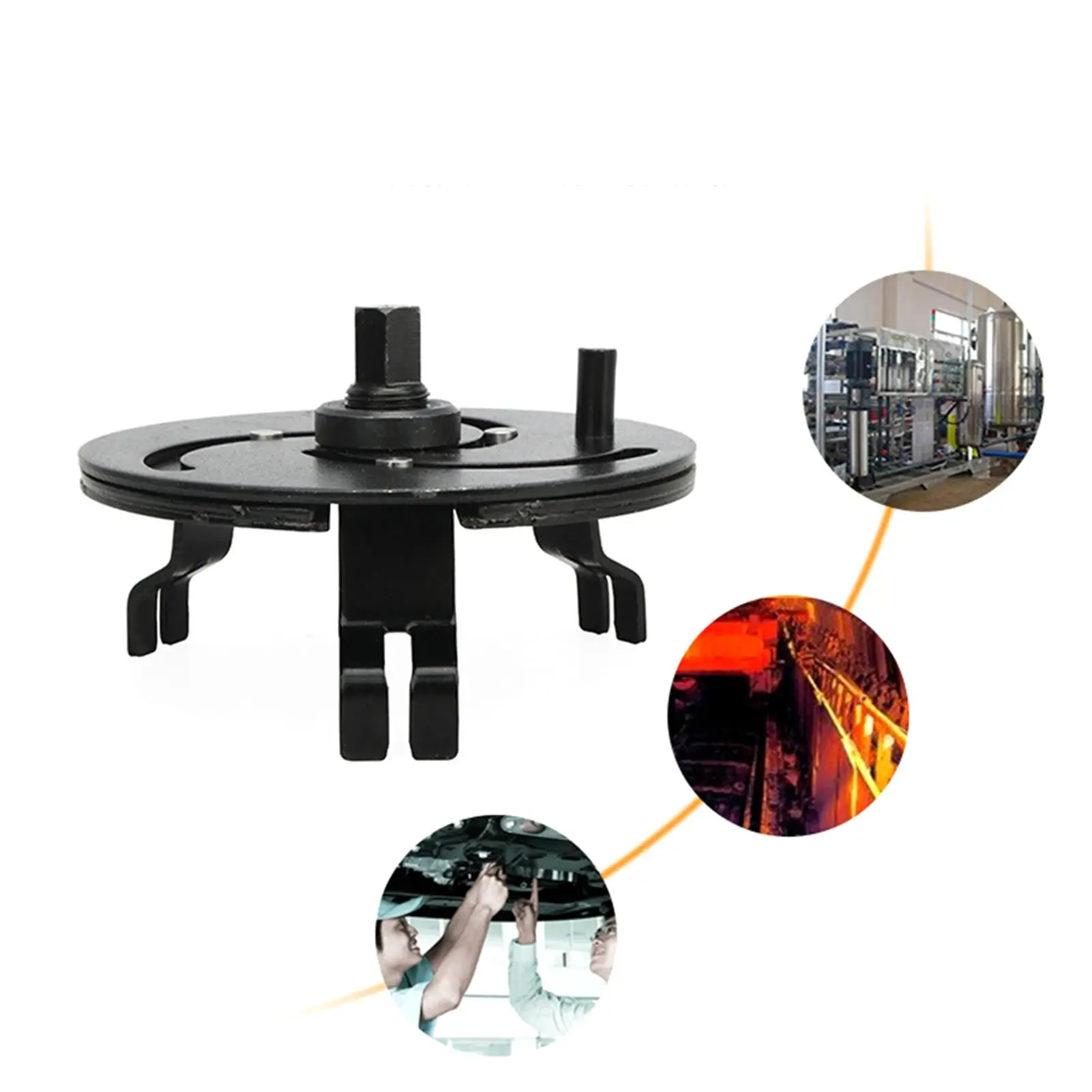 Multifunctional Straight Angle 3 Jaws Alloy Adjustable Fuel Tank Lid Wrench Tool afbeelding