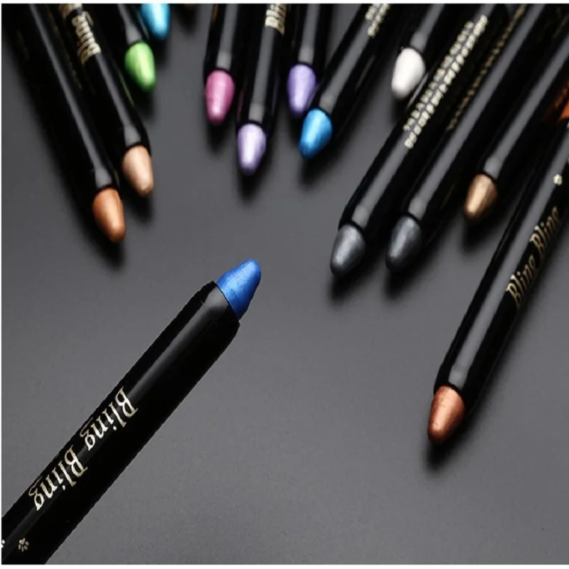 15 Color Highlighter Eyeshadow Pencil Waterproof Glitter Matte Nude Eye Shadow Makeup Pigment Cosmetics White Eyeliner Pen