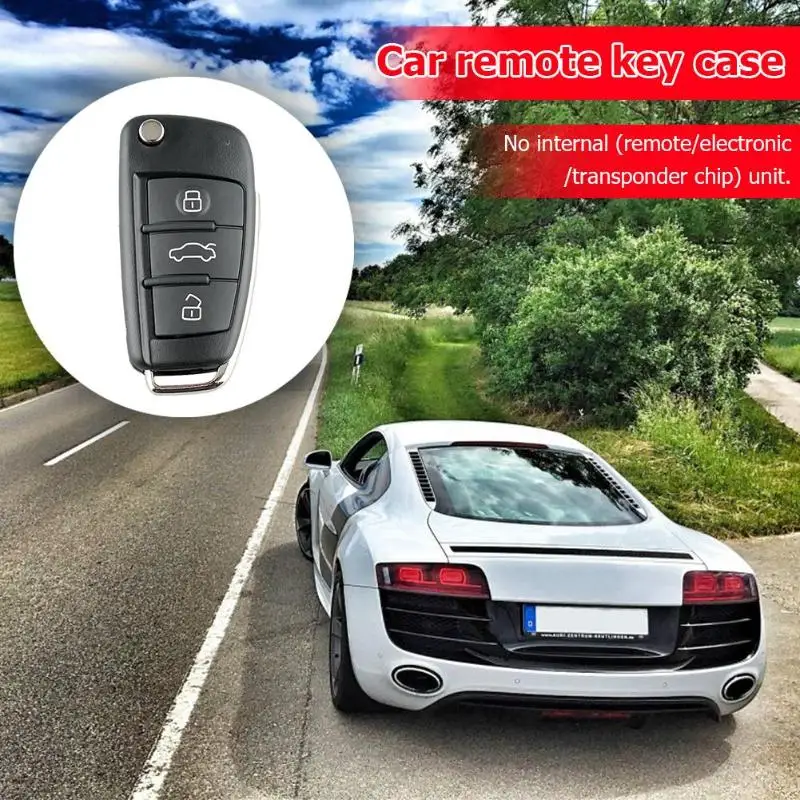 Z4/Z5 автомобильный дистанционный ключ оболочки 3 кнопки флип складывающийся чехол для ключей портативный износостойкий и прочный пустой корпус для Audi A3
