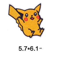 Тканевые нашивки с вышитым рисунком Пикачу из мультфильма