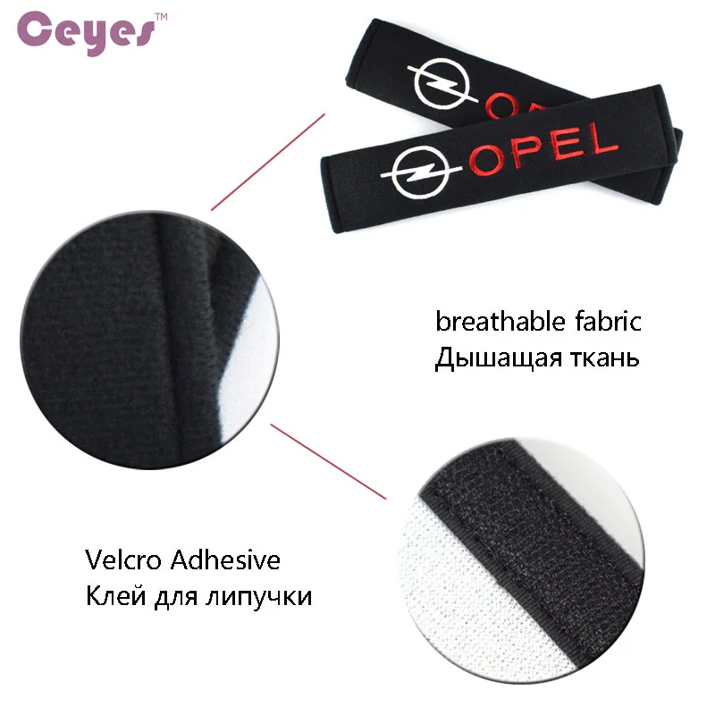 Seat Belt Covers Ceyes Car Styling Cotton Safety Shoulder Protector For Opel Astra H G Corsa Insignia Antara Meriva Zafira 2 PCS