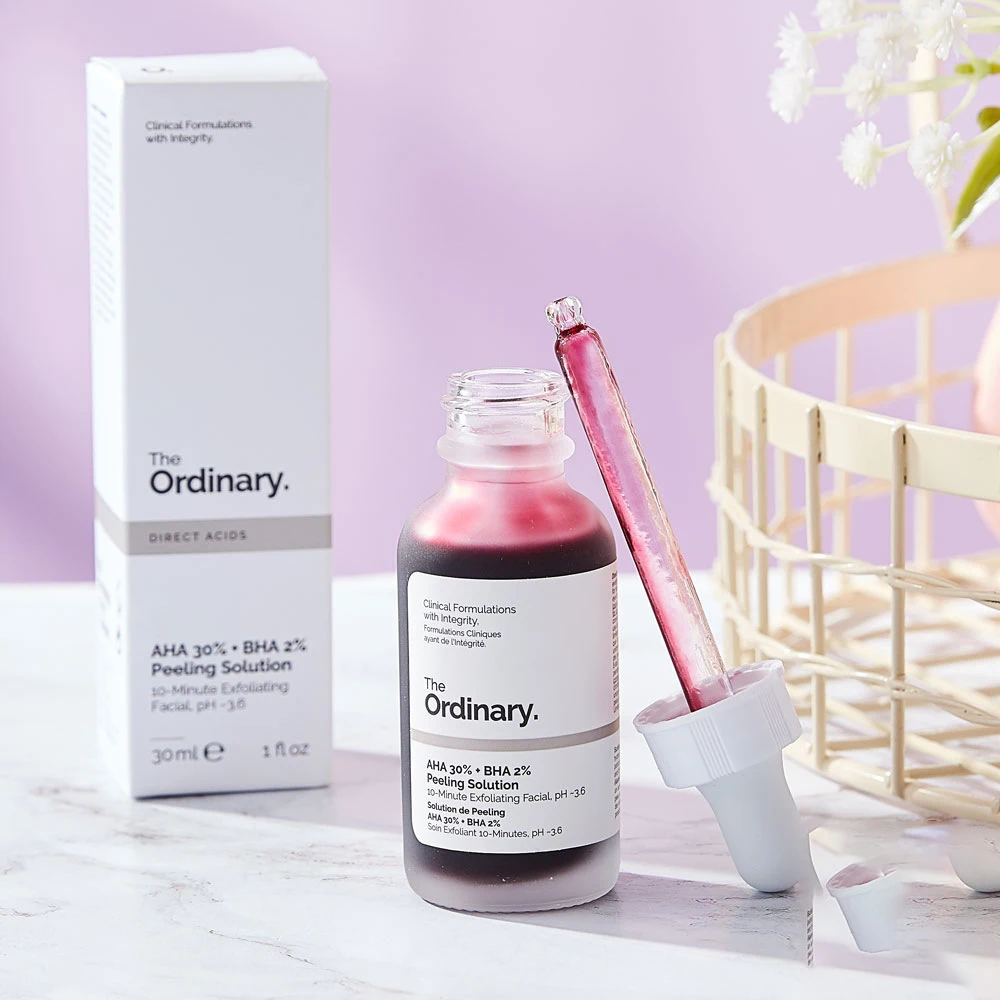 30ml The Ordinary AHA 30% + BHA 2% Peeling Solution 10mins Exfoliating Mask Facial Serum Remove Acne Scars Whitening Skin Care F