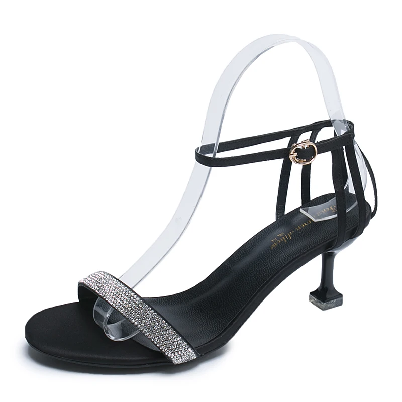 Women's Summer Sandals Beach Shoewear Open Toe High Heels Studded Multicolor Outdoor Women's Sandals Sandalias Mujer Para Playa