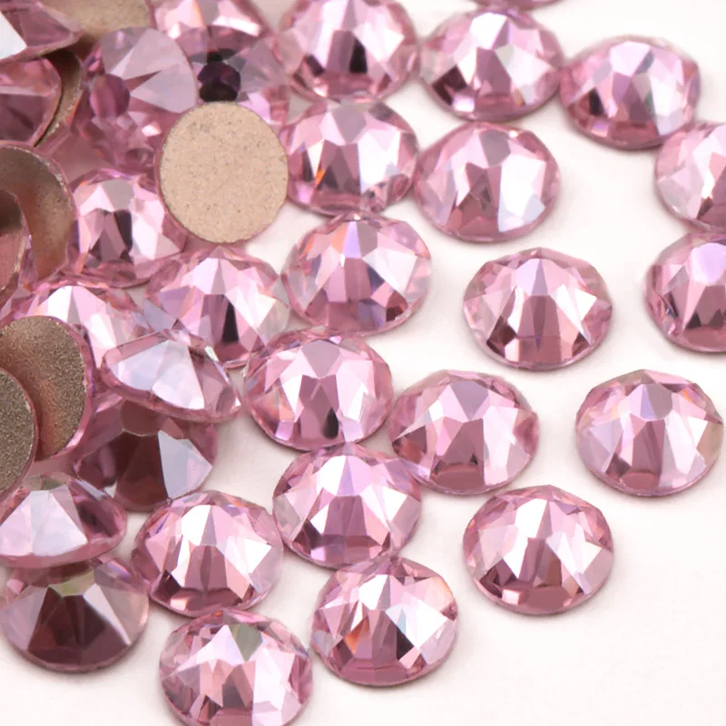 Q-light rose AB QIAO цвет покрытие серии Нежный AB цвет не горячей фиксации Стразы SS16 SS20 8 большой 8 маленький кристалл Стекло Стразы драгоценный камень - Цвет: Q-light rose AB