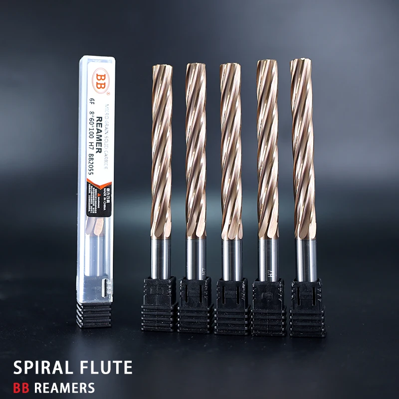 100mm Length Solid Carbide Coated Spiral Straight Flute Reamer Tolerance Precision Tool Steel Metal 3~20mm,steel reamer tools,carbide reamer