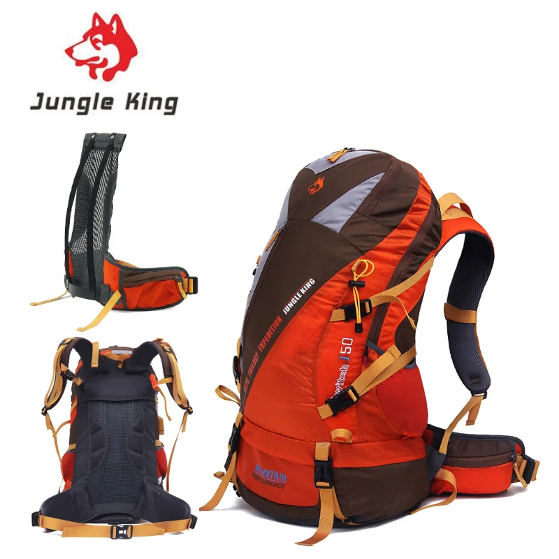 

Jungle King ACY1601 50L Newest Large-capacity Lightweight High-quality Nylon Backpack Outdoor Hiking Bag Travel Camping Sports