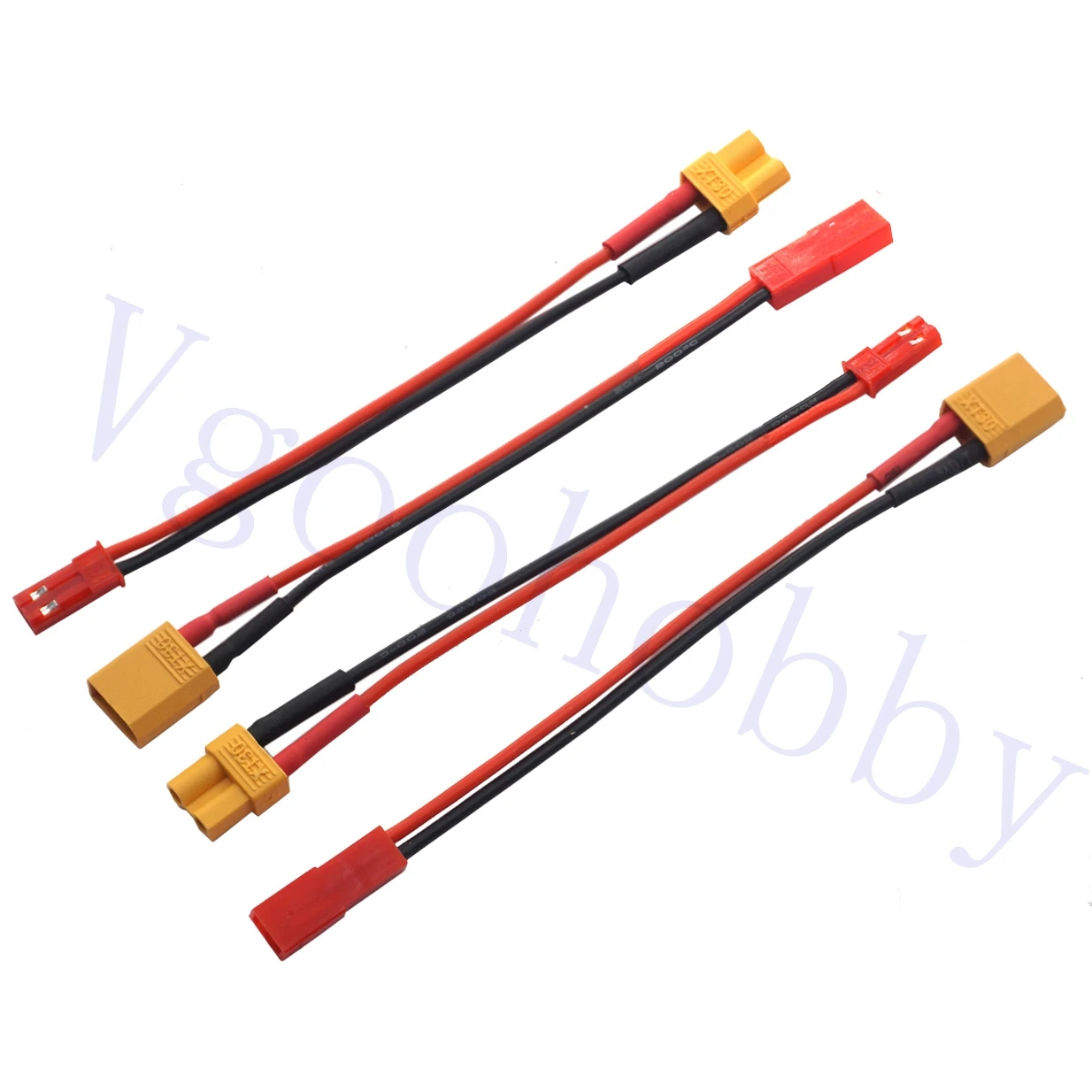 2 пары силиконовый кабель с вилкой XT30 и штекером JST 20AWG для зарядки аккумуляторов RC