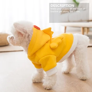 

Pet Hoodie Pet Clothes Sweater with Hat Adorable Chicken Design Cat Dog Apparel
