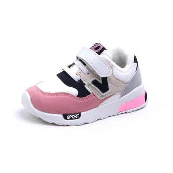 

Kids Warm Shoes for Boys Girl Children Casual Sneakers Baby Girl Breathable Soft Running Sports Shoe Pink Gray