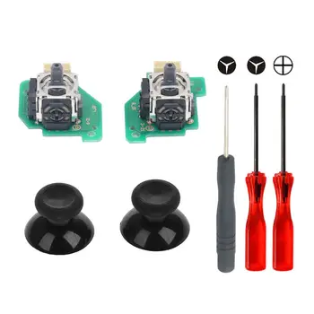 

1Set 3D Analog Joystick Stick Sensor Module Potentiometers and Black Thumbsticks for Microsoft 1 Wireless Controller Gamepad Acc