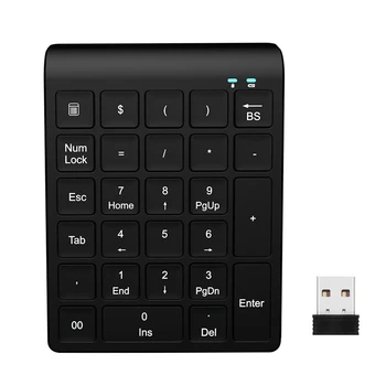 

27 Keys Bluetooth Wireless Numeric Keypad Mini Numpad with More Function Keys Digital Keyboard for Pc Accounting