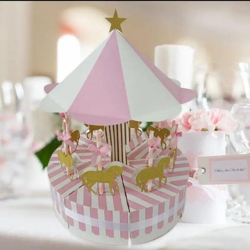 Романтическая карусель коробка для конфет изящная и красивая креативная и уникальная Милая Свадебная декорация для дня рождения подарок для гостей