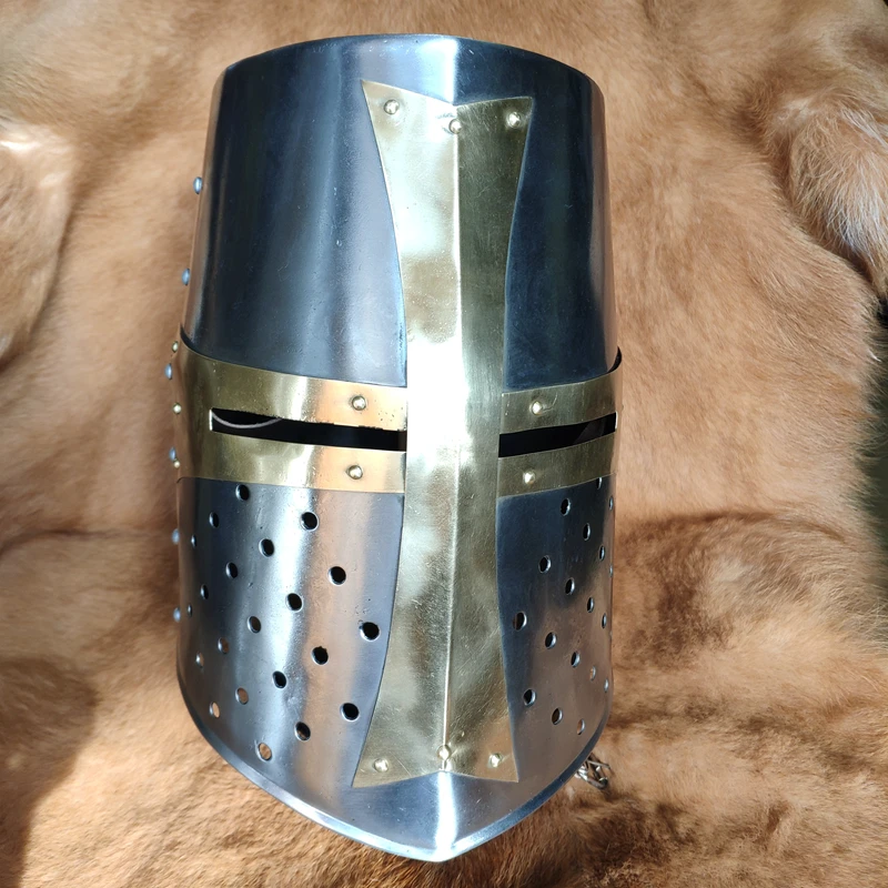 

Medieval Crusader Knight Helmet Halloween party Nighclub bar stage show helmet catwalk show prop Hat cosplay mask