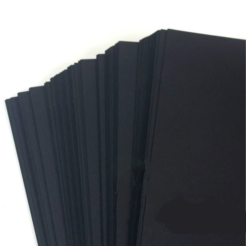 A3 A4 Black Craft Papier Pure Houtpulp Zwart Karton Papier DIY Upscale Kinderen Handgemaakte Kopieerpapier Schets Papier Schilderen 80g| | AliExpress