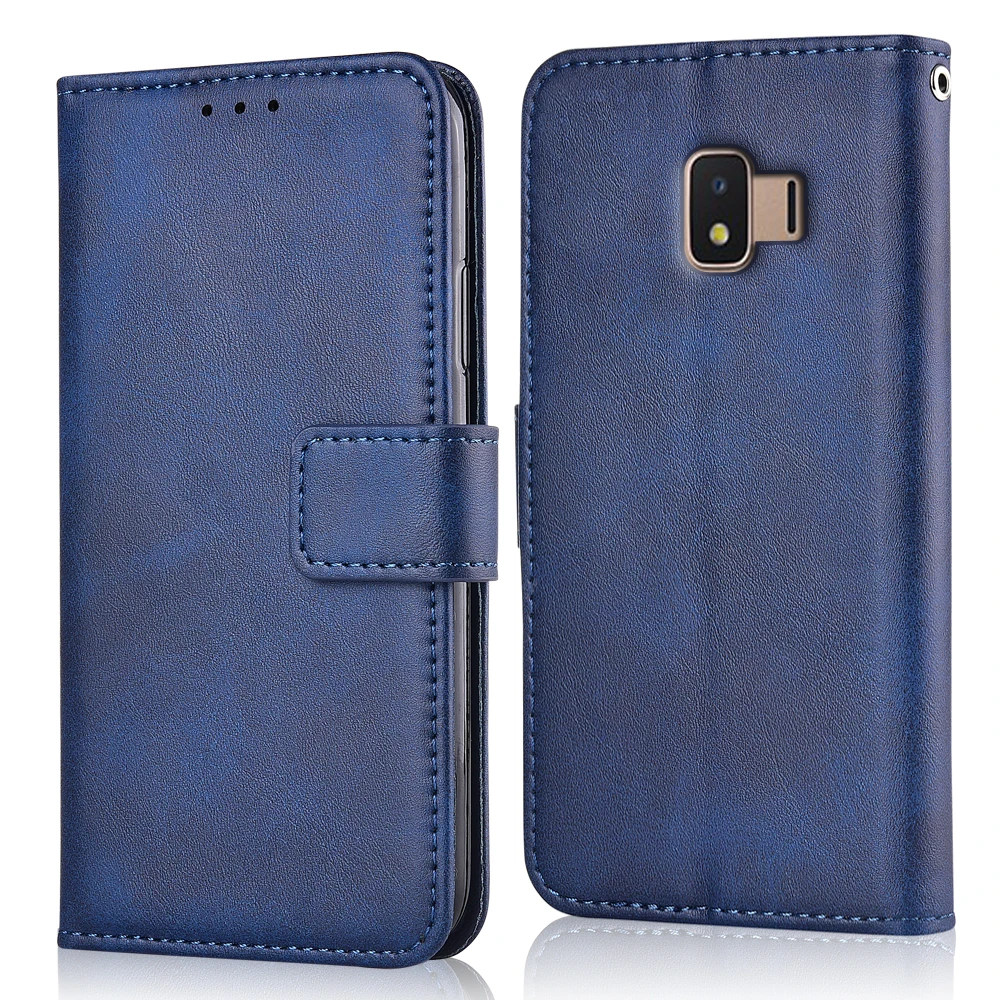 niu-Dark Blue На Galaxy J2 Core кожаный бумажник чехол для Samsung Galaxy J2 Core J260 J260F SM-J260F чехол для телефона сумка для Samsung Galaxy J2 чехол - Цвет: niu-Dark Blue