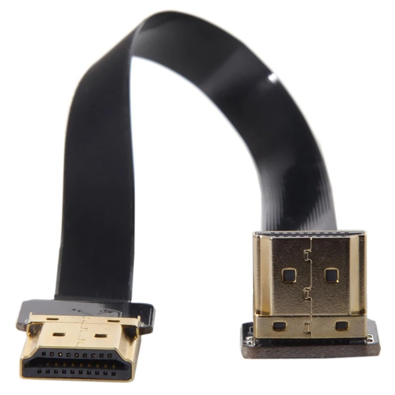 Fpv Hdmi Мужской до угловой 90D Hdmi Мужской Hdtv Fpc плоский кабель для Fpv Hdtv Мультикоптер аэрофотосъемка