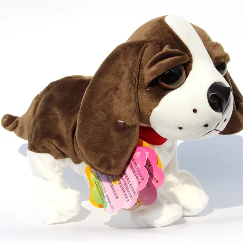 Детская плюшевая электрическая игрушка собака голосовое управление лай умный