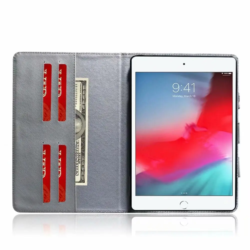 Цветной кожаный ручной защитный чехол для планшета, чехол для IPad Mini 1 2 3 4 5 7,9 дюймов, универсальный чехол-подставка на магните+ ручка