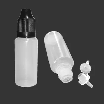 

100pcs 10ml Empty Liquid Needle Bottle Plastic Dropper Bottles E Liquid Soft PE Bottles,with Childproof Caps