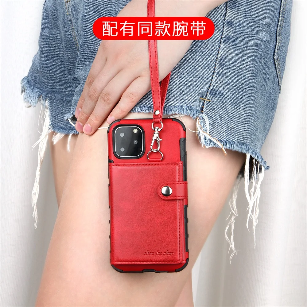 

For iphone 11 11pro max multi card case with memory card function leather wallet for iphone 8 7 6plus X XS XSmax phone case