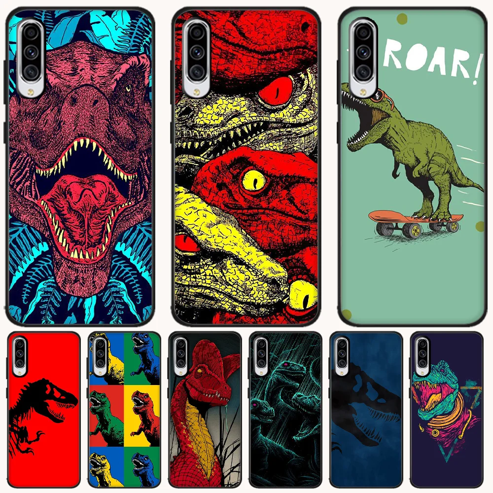 Reayou Jurassic Dinosaur Black TPU Soft Rubber Phone Cover For Samsung A6 6S 6Plus 7 720 750 8 PLUS 9 920 2018 A8 A9STAR | Мобильные