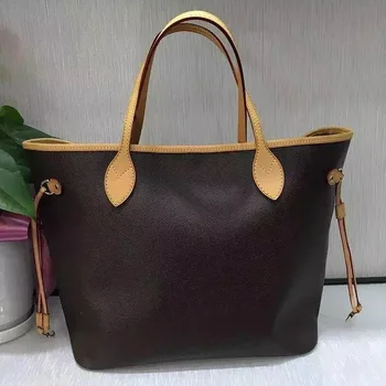 

Excellent Quality Neverful Bag Women Shopping Bag Luxury Brand Monogrom Never Shoulder Bag Canvas Leather Full Handbags