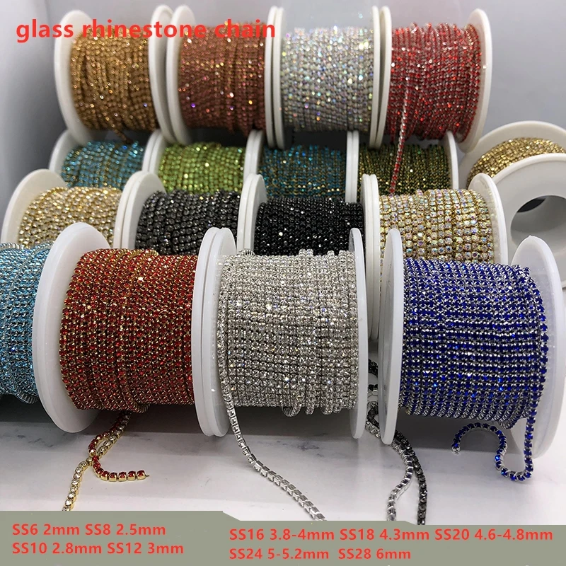 Hot Sale Sewing Rhinestone Cup Chain Ss6-Ss28 Glitter