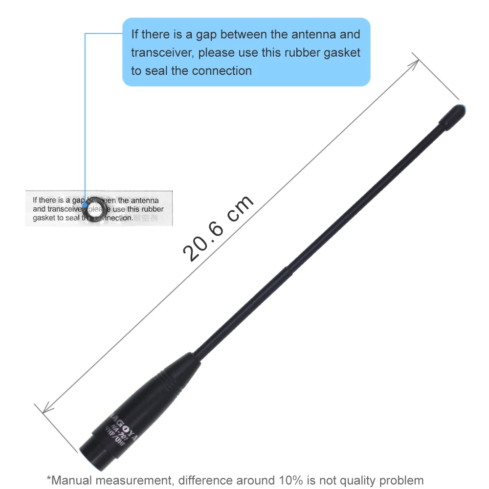 Original Nagoya NA-701 VHF/UHF (144/430Mhz) Antenna SMA-Male for VX-3R VX-7R ZT-2R PX-2R UV-985 TH-UVF8D TH-UV8000D