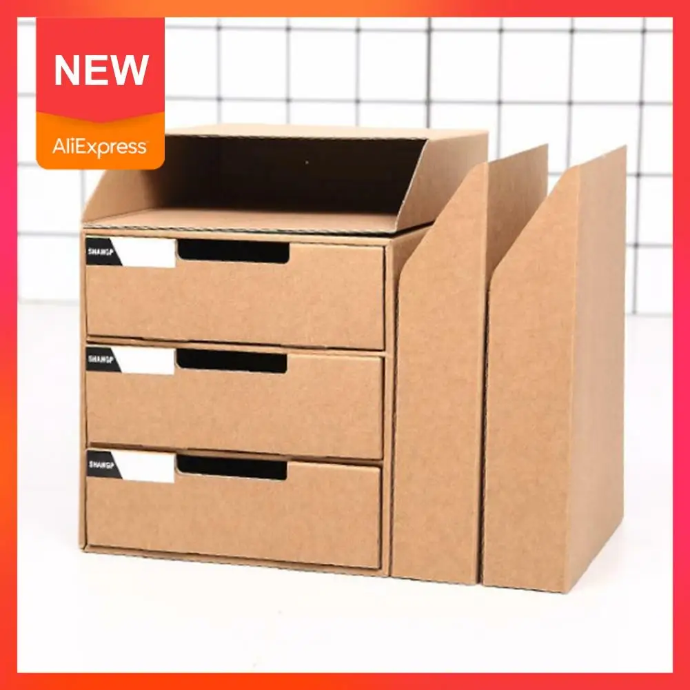 Настольная отделочная коробка для хранения файлов многослойный DIY ящик бумаги